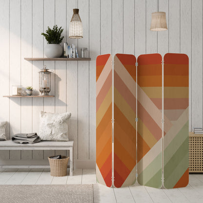 GRADIENT PICKS 4-Panel Plywood Room Divider