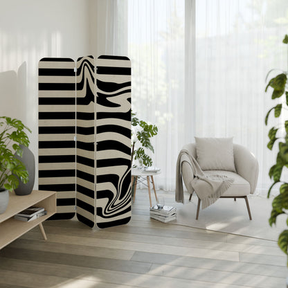 POLYLINE FUZZY 3-Panel Plywood Room Divider