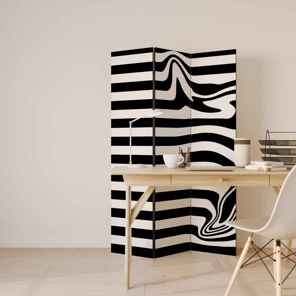 POLYLINE FUZZY Dekorativ rumsavdelare – 3 paneler