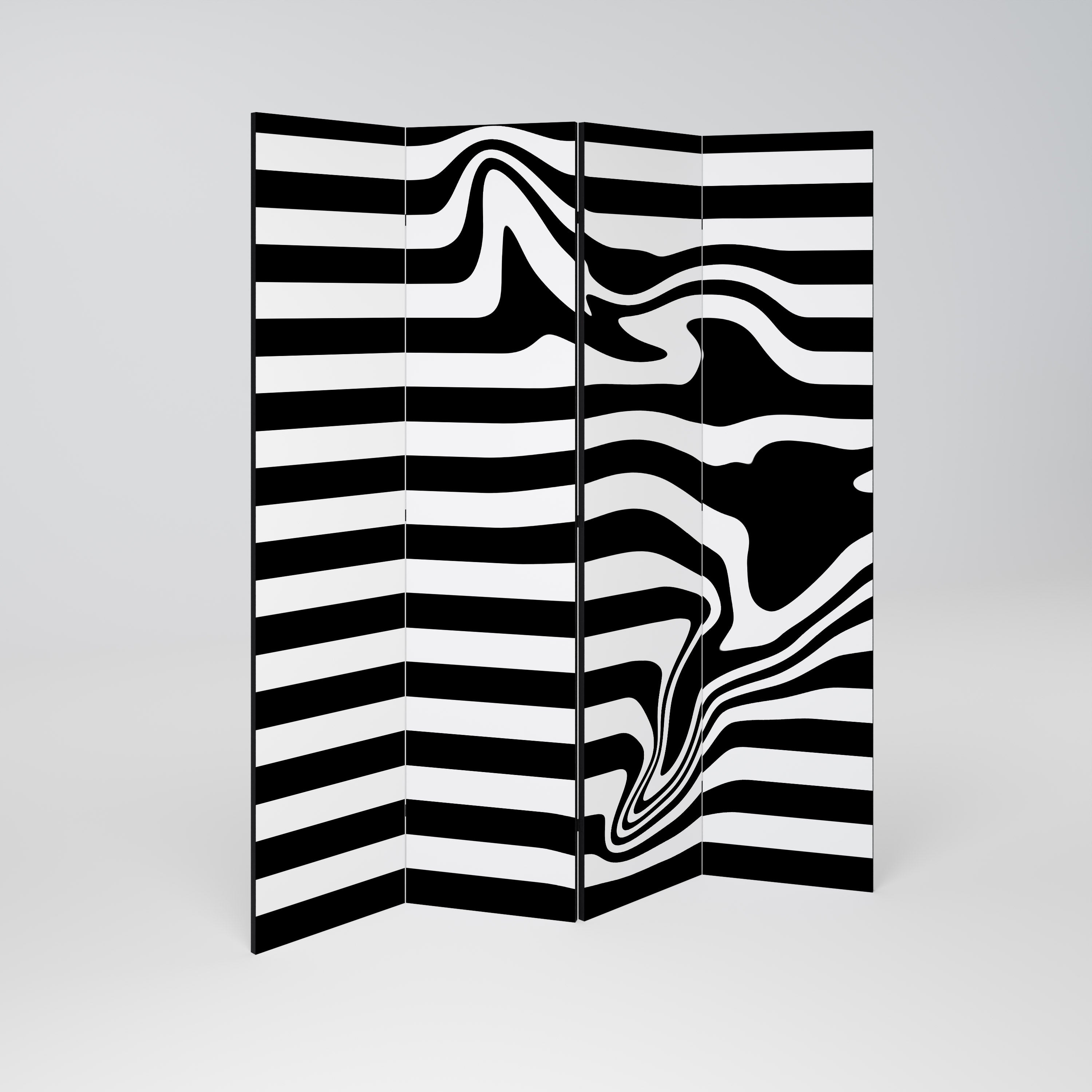 POLYLINE FUZZY 4-Panel Room Divider