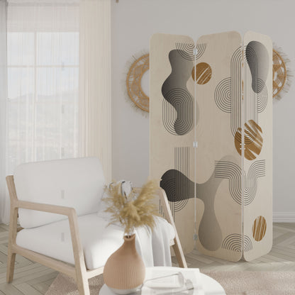 CLEAR CREATIONS 3-Panel Plywood Room Divider