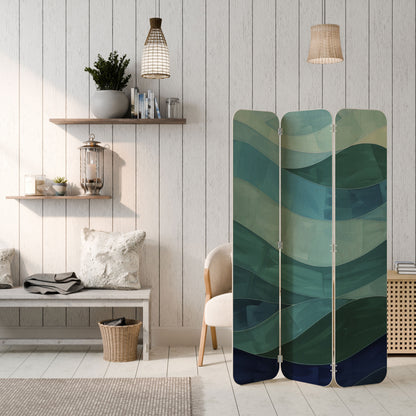 ETERNAL FLOW 3-Panel Plywood Room Divider