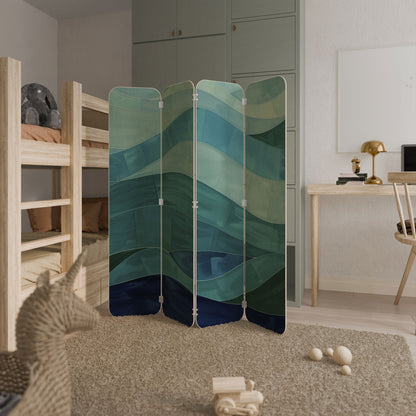 ETERNAL FLOW 4-Panel Plywood Room Divider