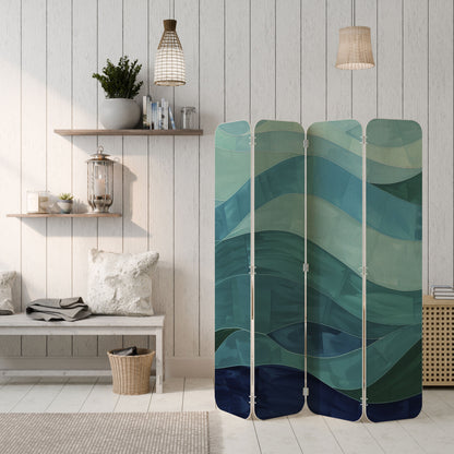 ETERNAL FLOW 4-Panel Plywood Room Divider