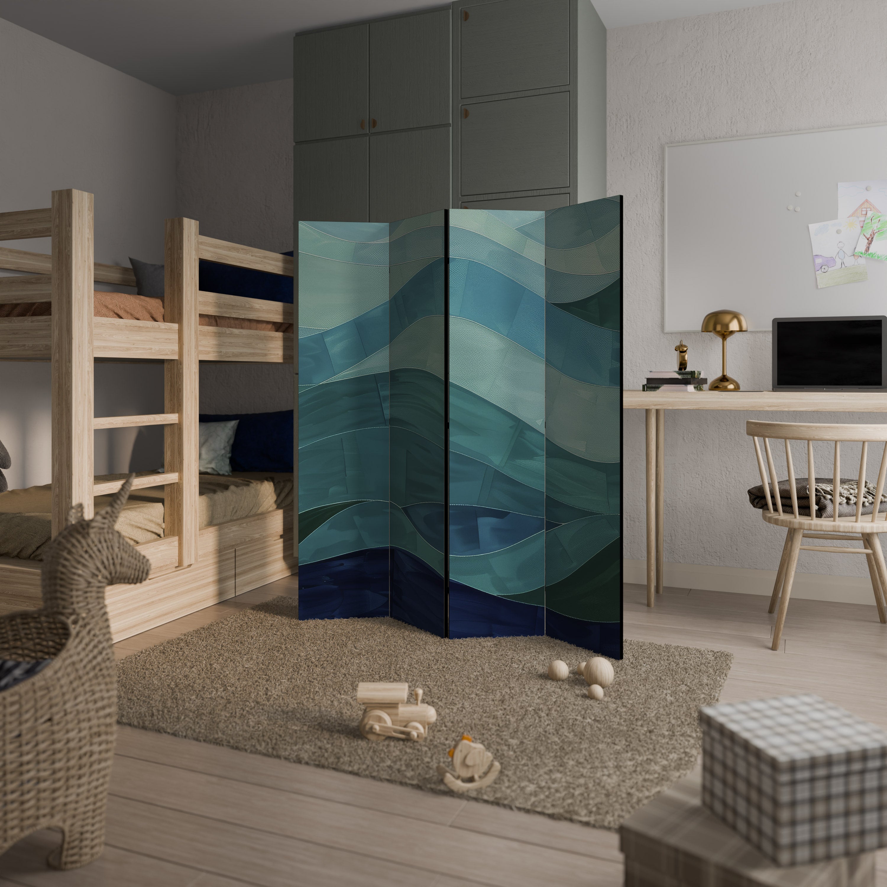 ETERNAL FLOW 4-Panel Room Divider