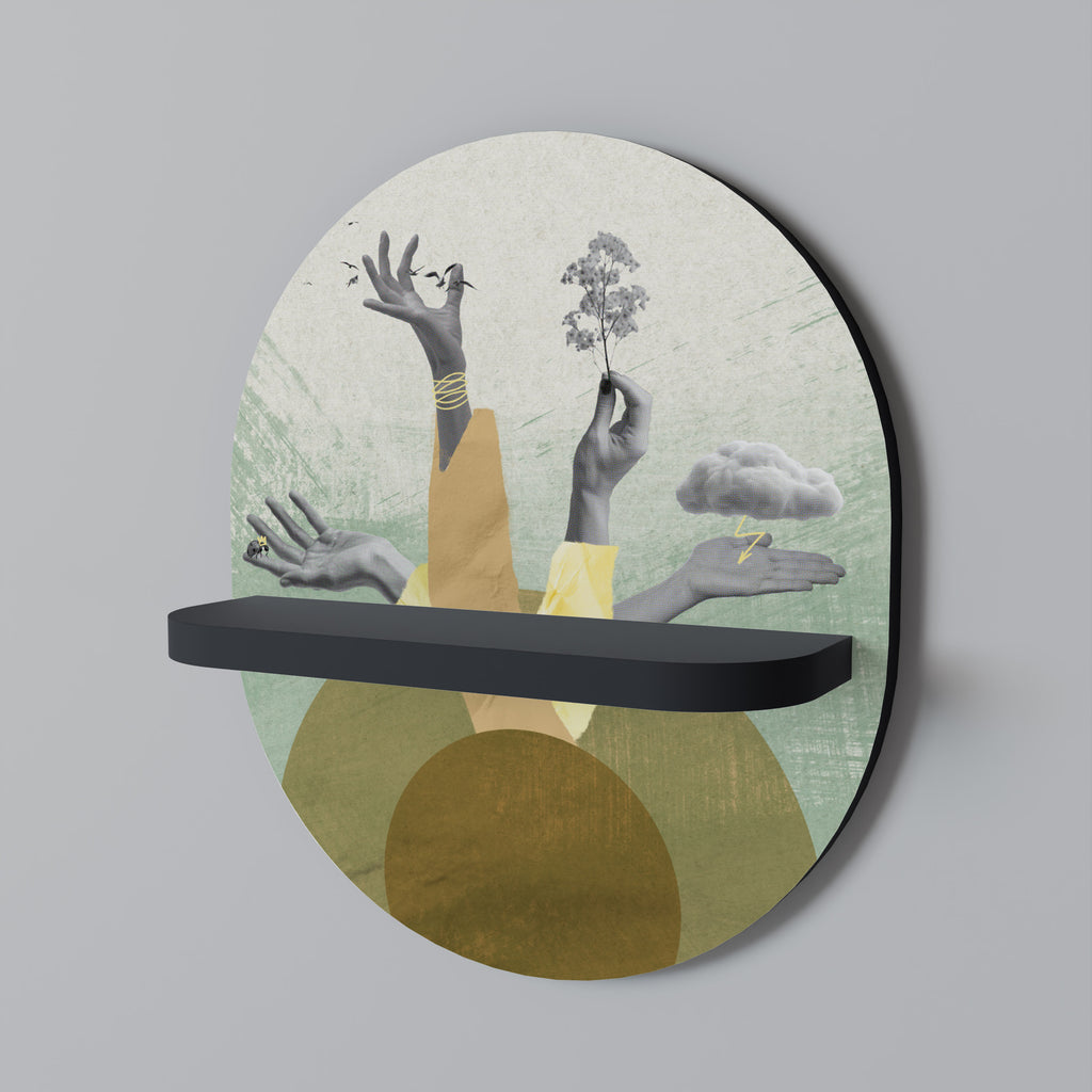 EARTH ELEMENTS Decorative Art Shelf