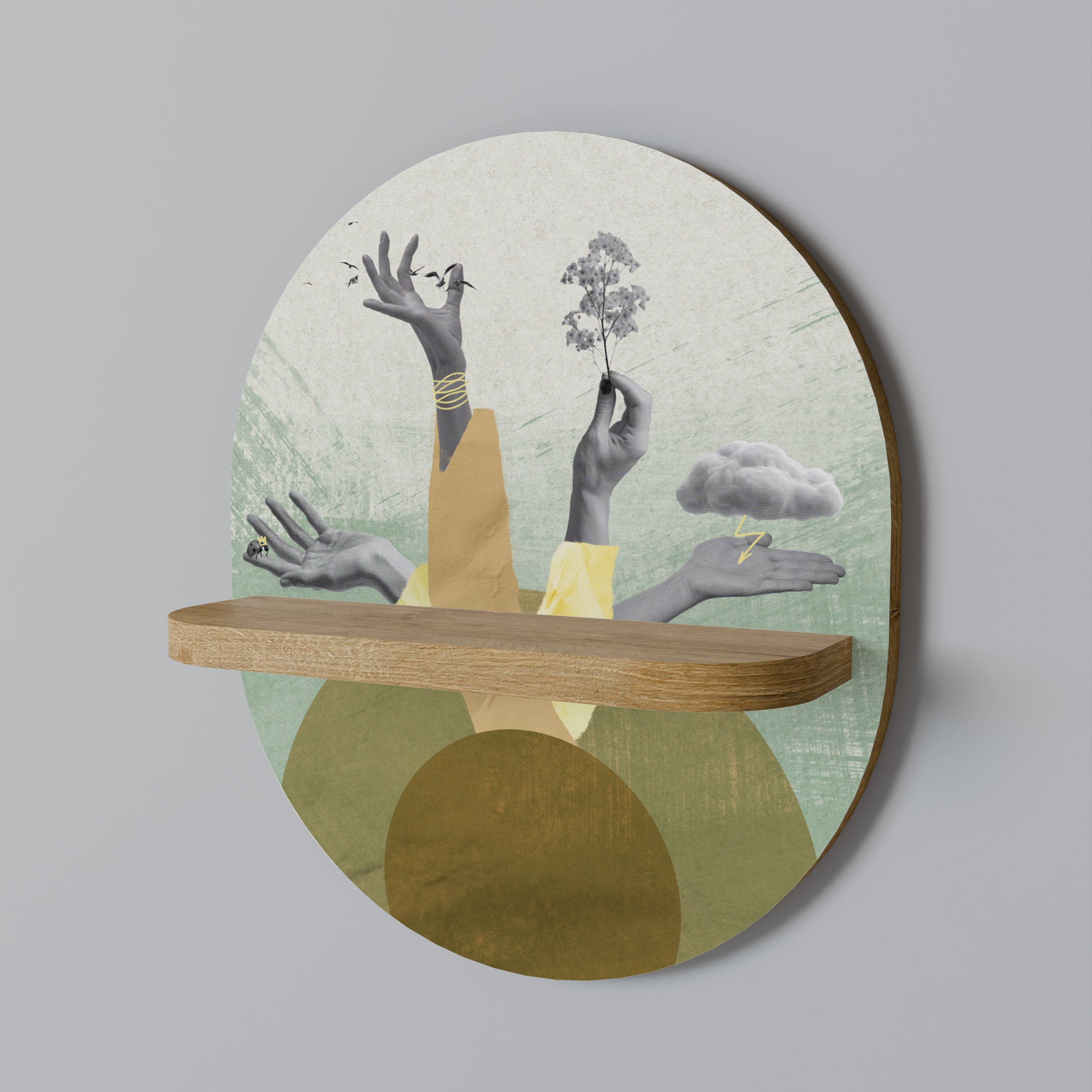 EARTH ELEMENTS Decorative Art Shelf