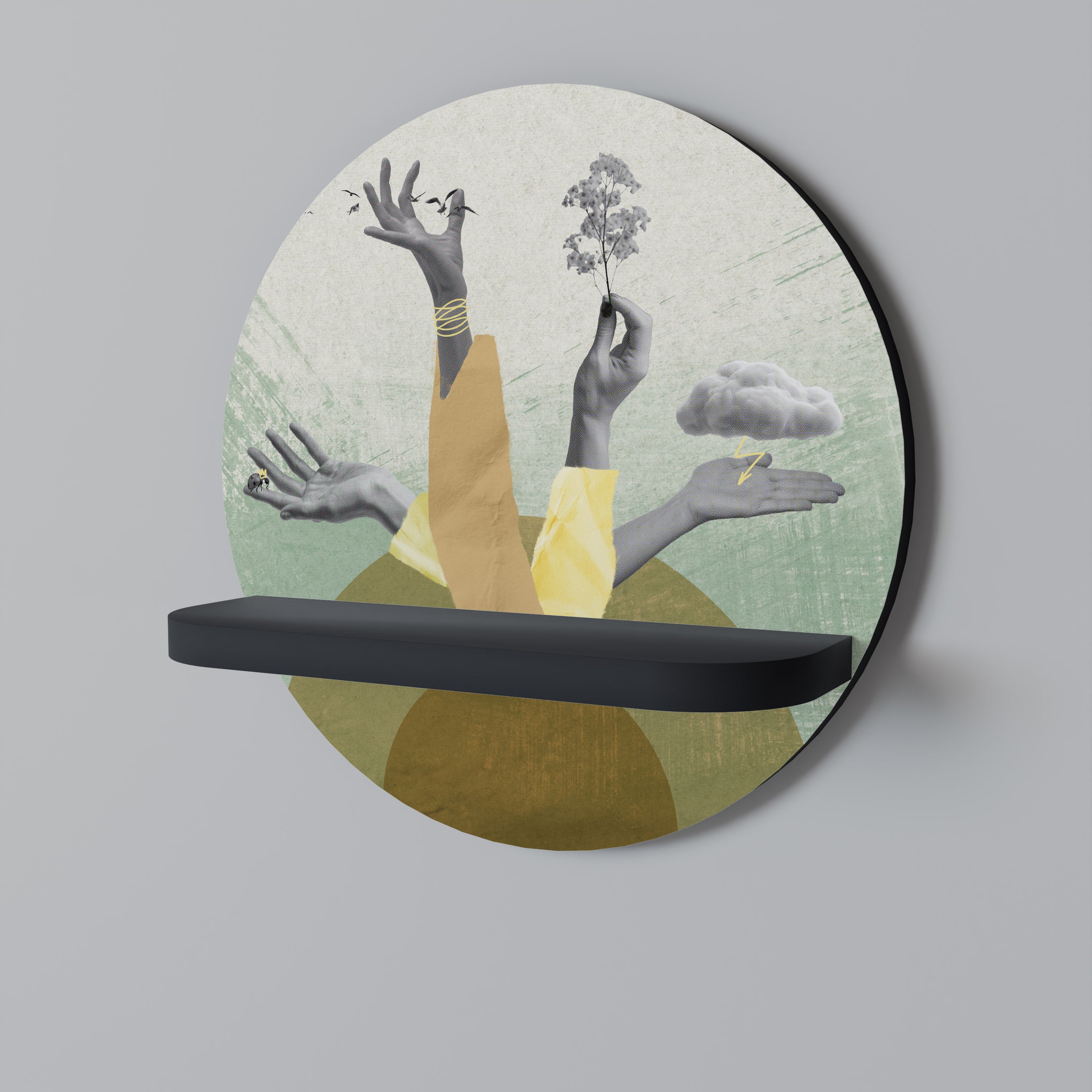 EARTH ELEMENTS Decorative Art Shelf