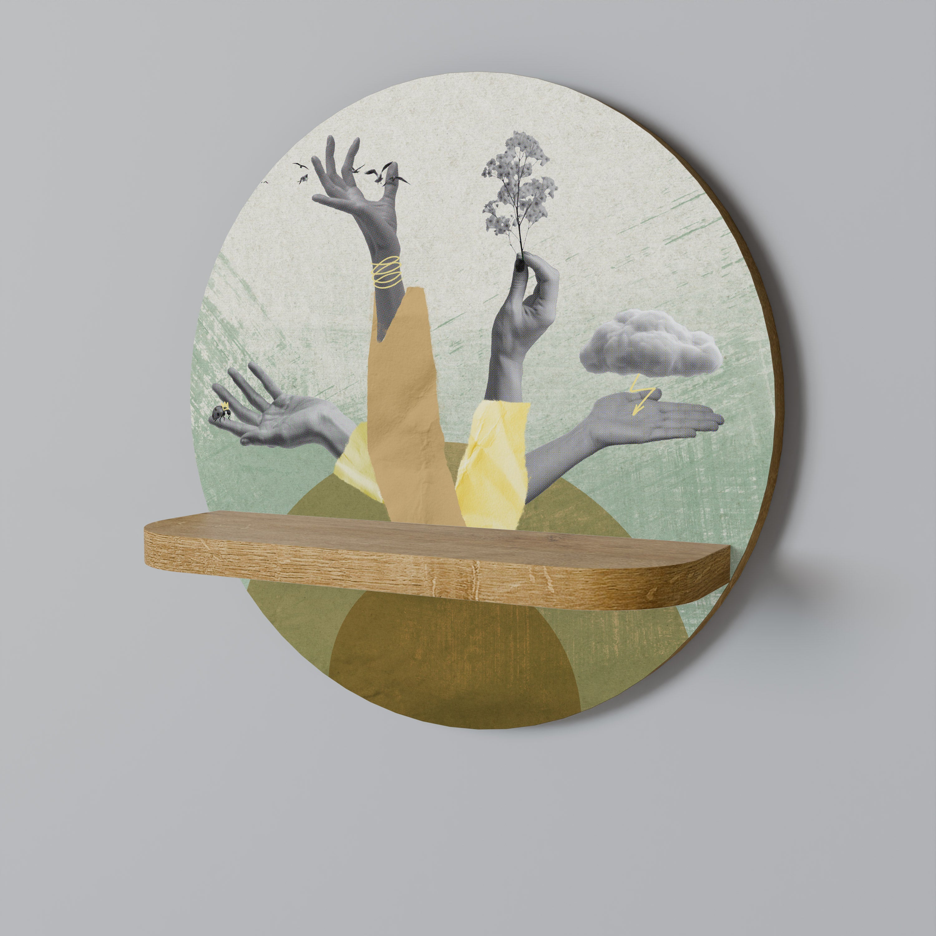 EARTH ELEMENTS Decorative Art Shelf