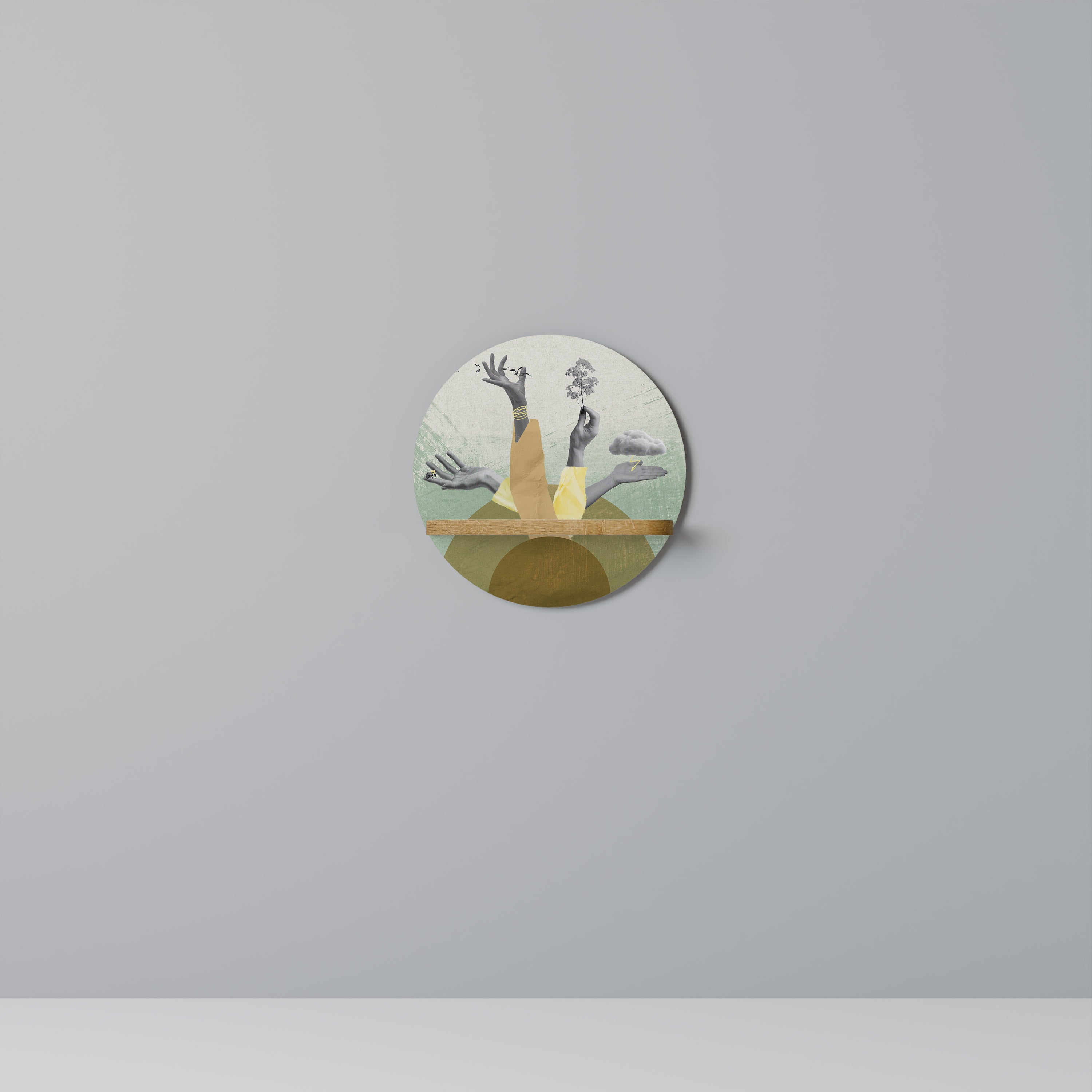 EARTH ELEMENTS Decorative Art Shelf