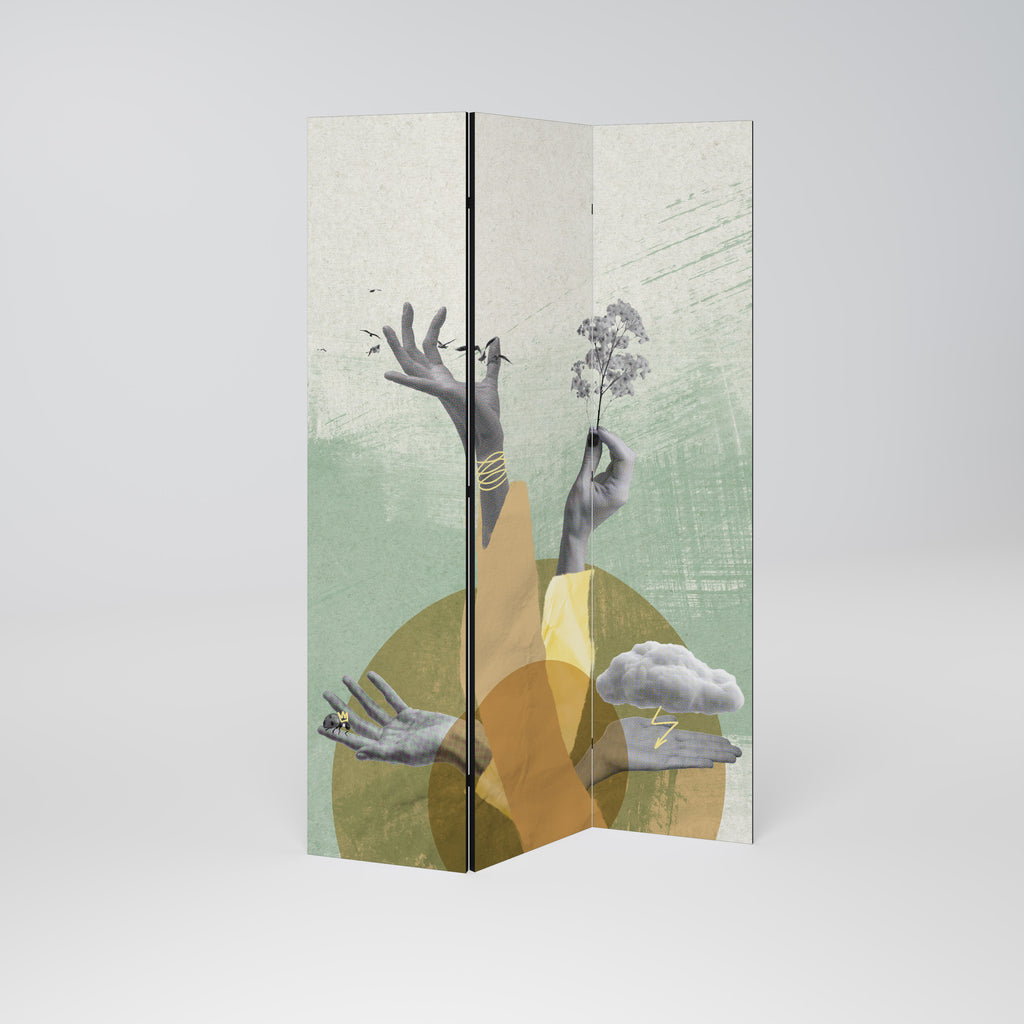 EARTH ELEMENTS 3-Panel Room Divider