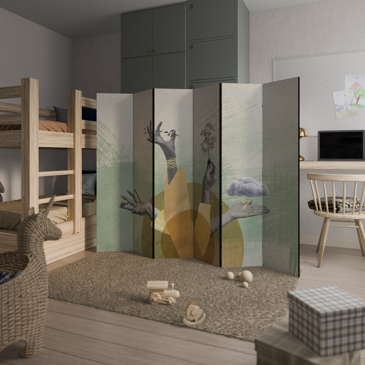 EARTH ELEMENTS Rumsavdelare 6 paneler