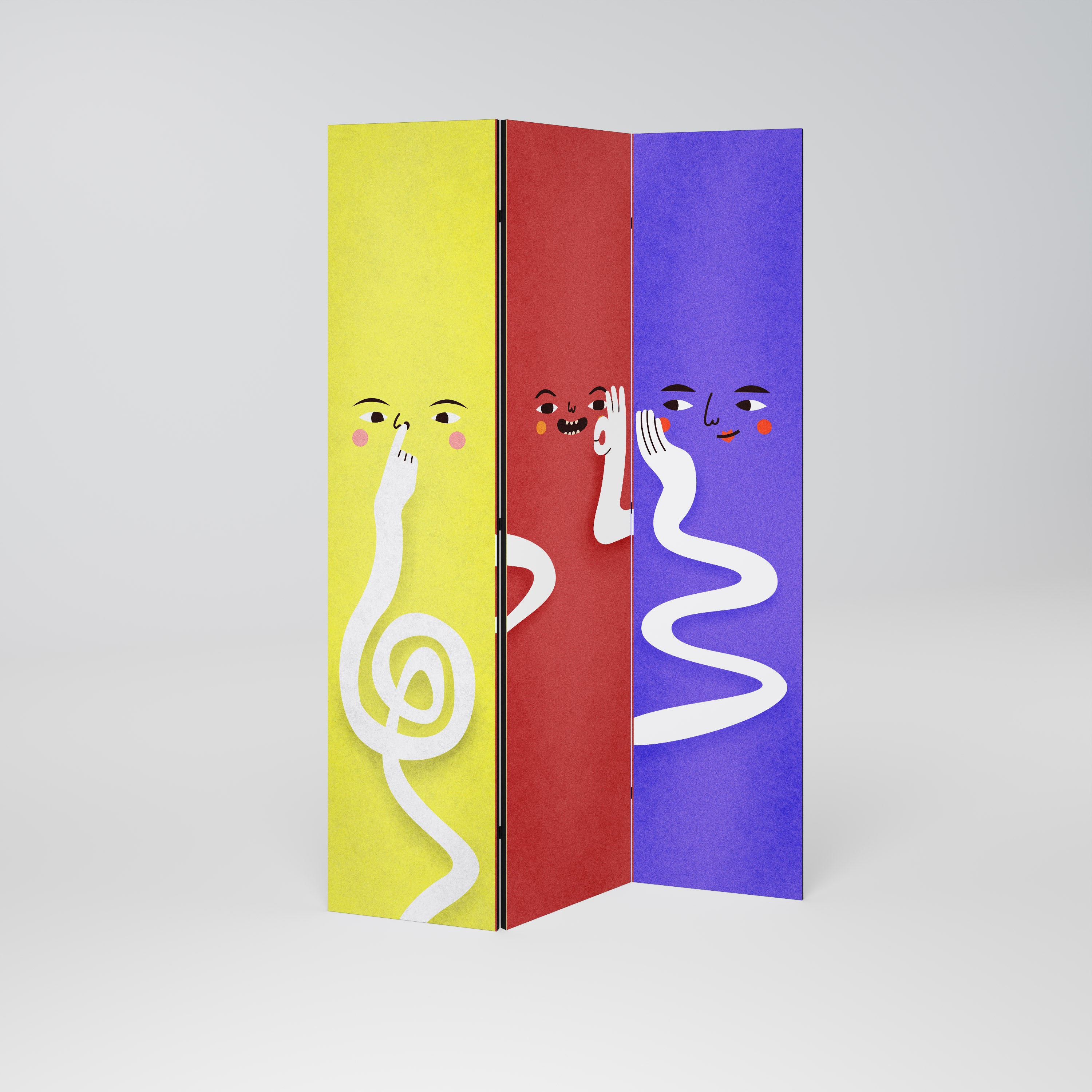 LIVELY FEATURES Dekorativ rumsavdelare – 3 paneler