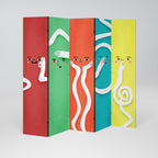 LIVELY FEATURES 5-Panel Room Divider