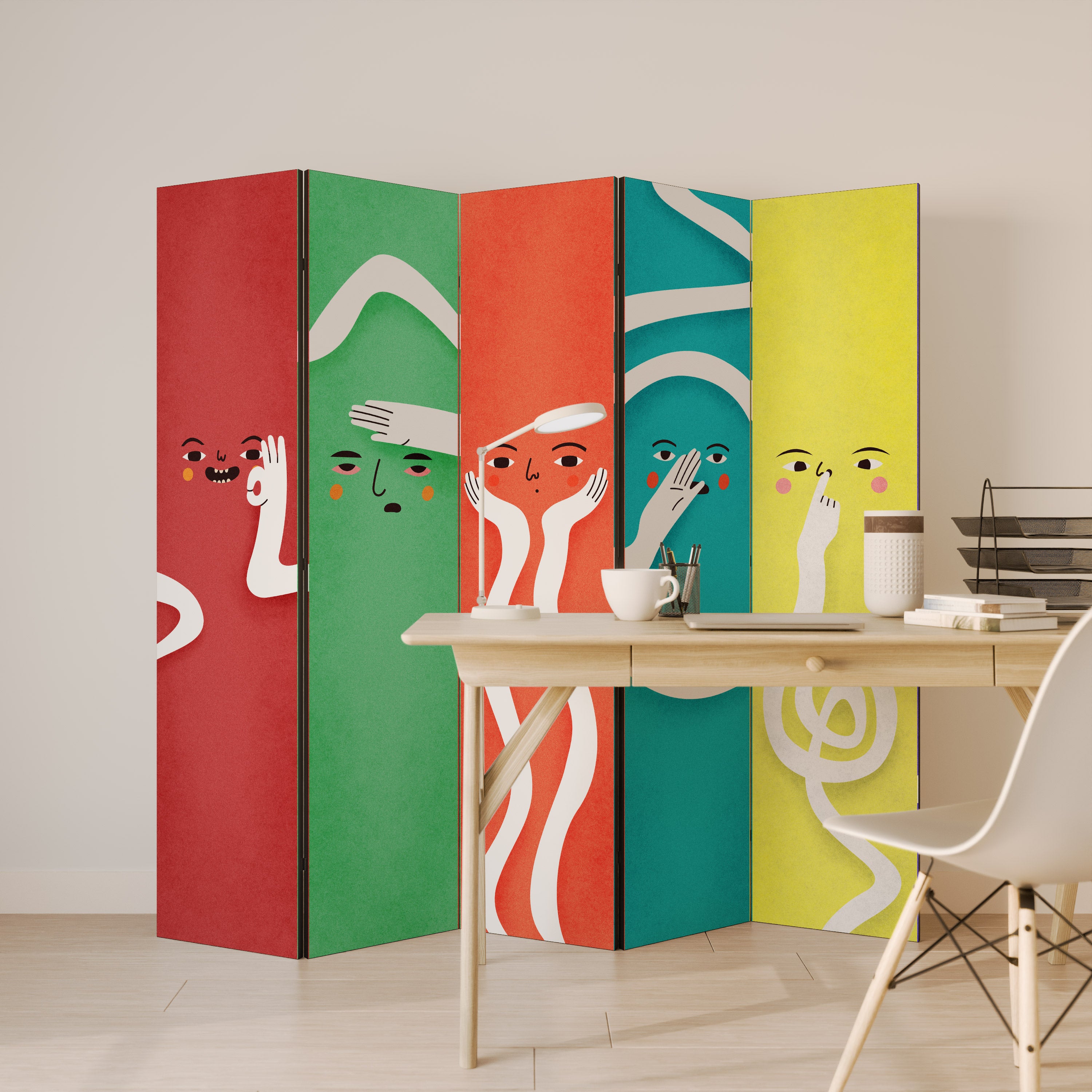 LIVELY FEATURES Παραβάν με 5 πάνελ