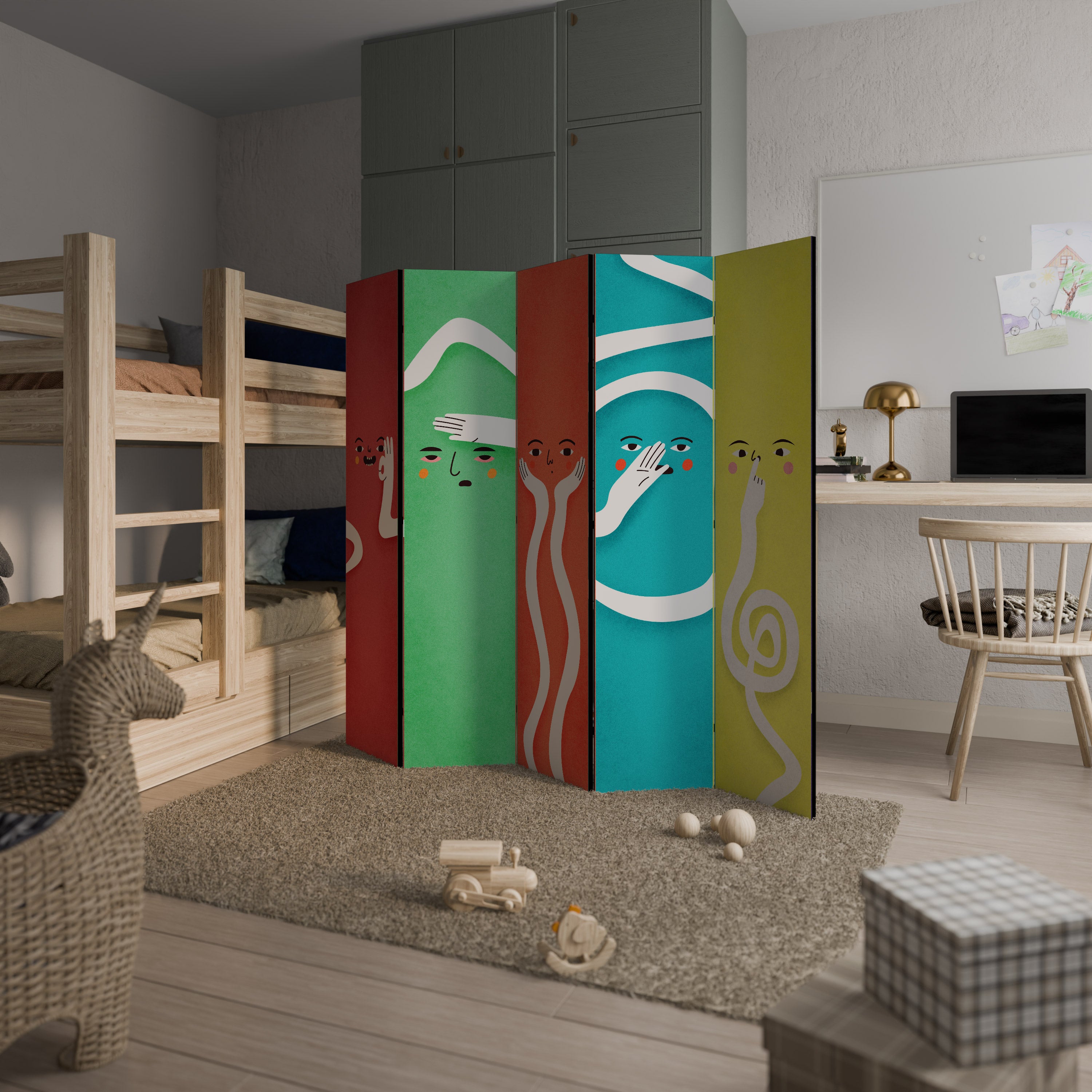 LIVELY FEATURES Παραβάν με 5 πάνελ