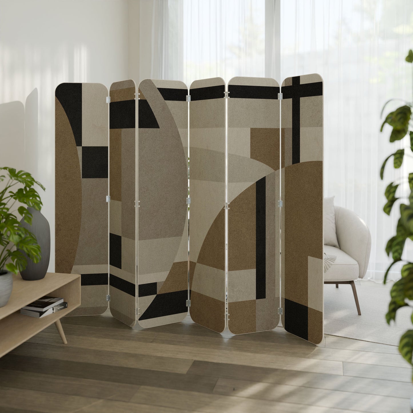 DELICATE MEMENTO 6-Panel Plywood Room Divider