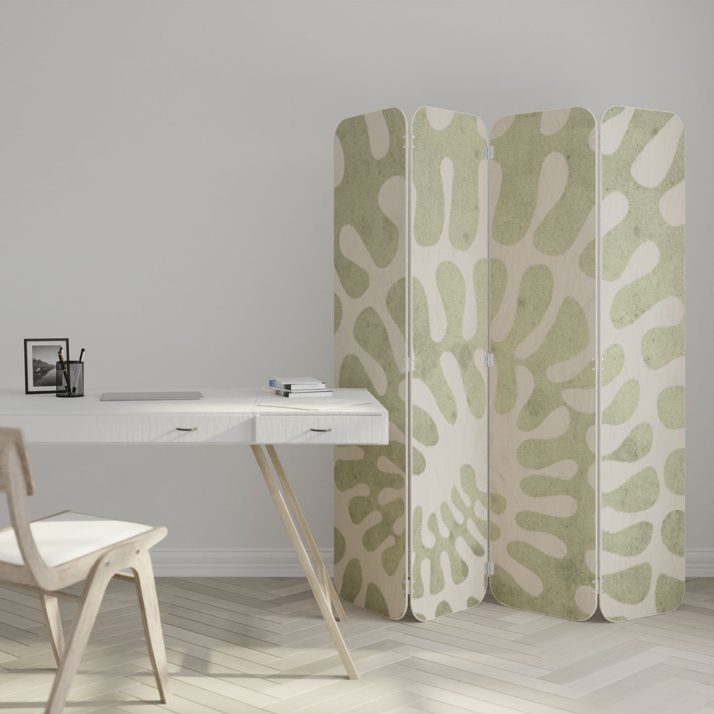 HELIX DANCE 4-Panel Plywood Room Divider