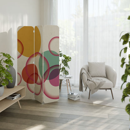 BUBBLE WISH 3-Panel Plywood Room Divider