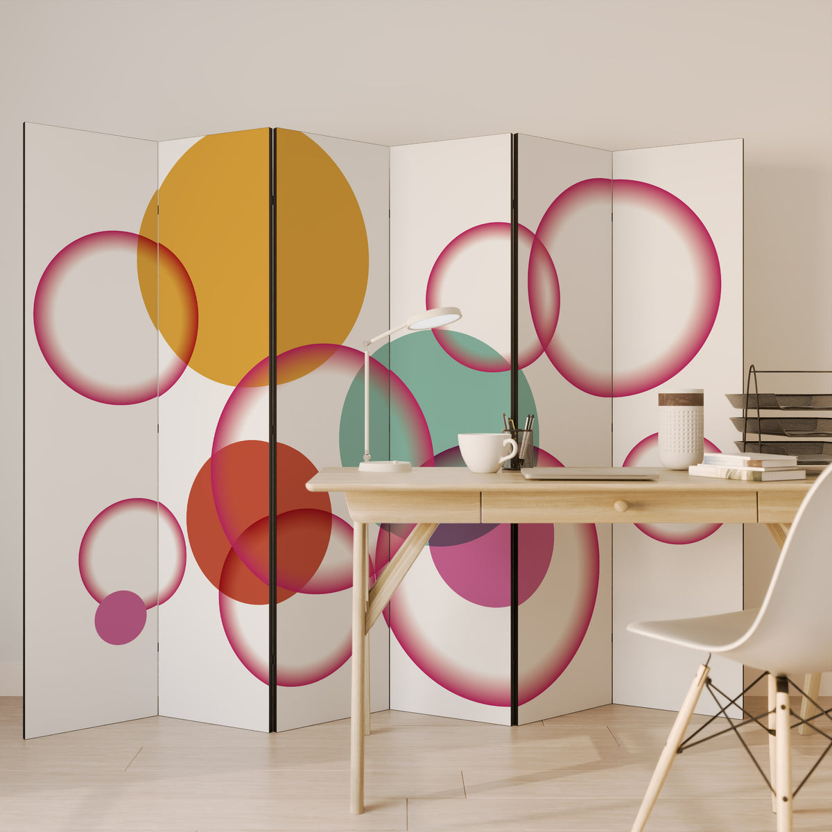 BUBBLE WISH 6-Panel Room Divider