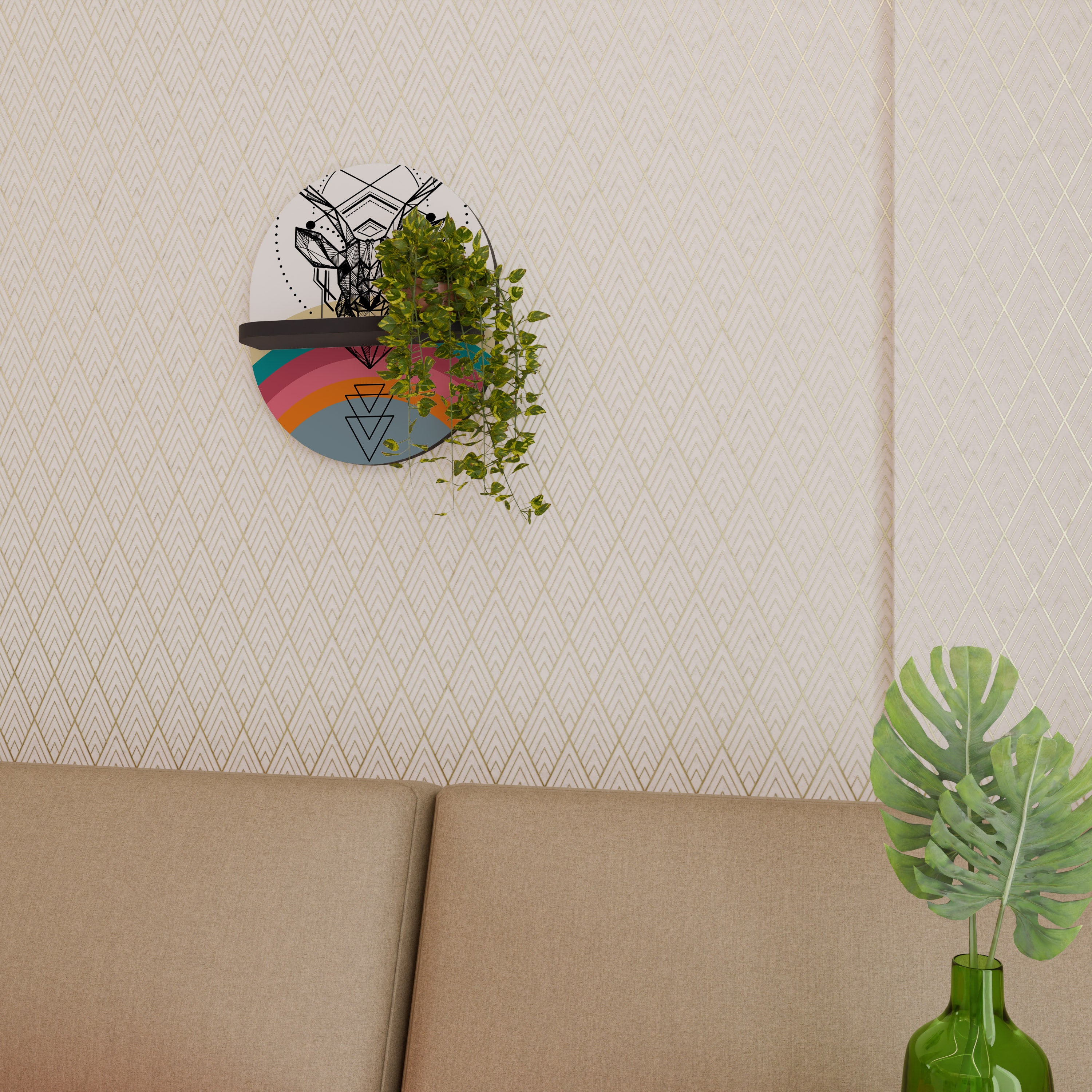 DEER OF COLOR Decorative Art Shelf