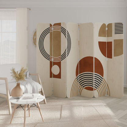 SPACE AROUND 6-Panel Plywood Room Divider