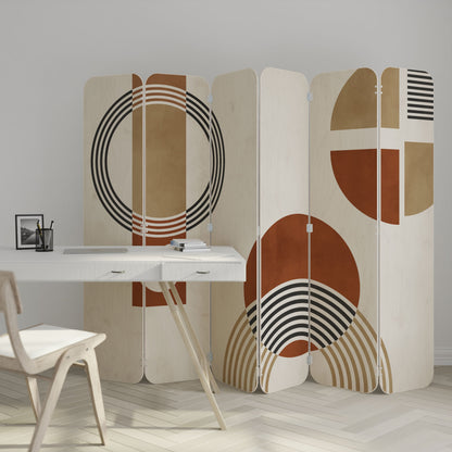 SPACE AROUND 6-Panel Plywood Room Divider