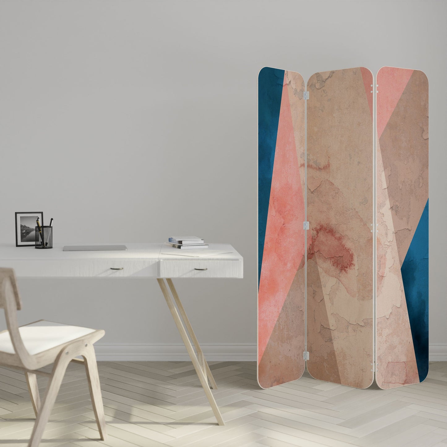 PEONY INTERIOR 3-Panel Plywood Room Divider