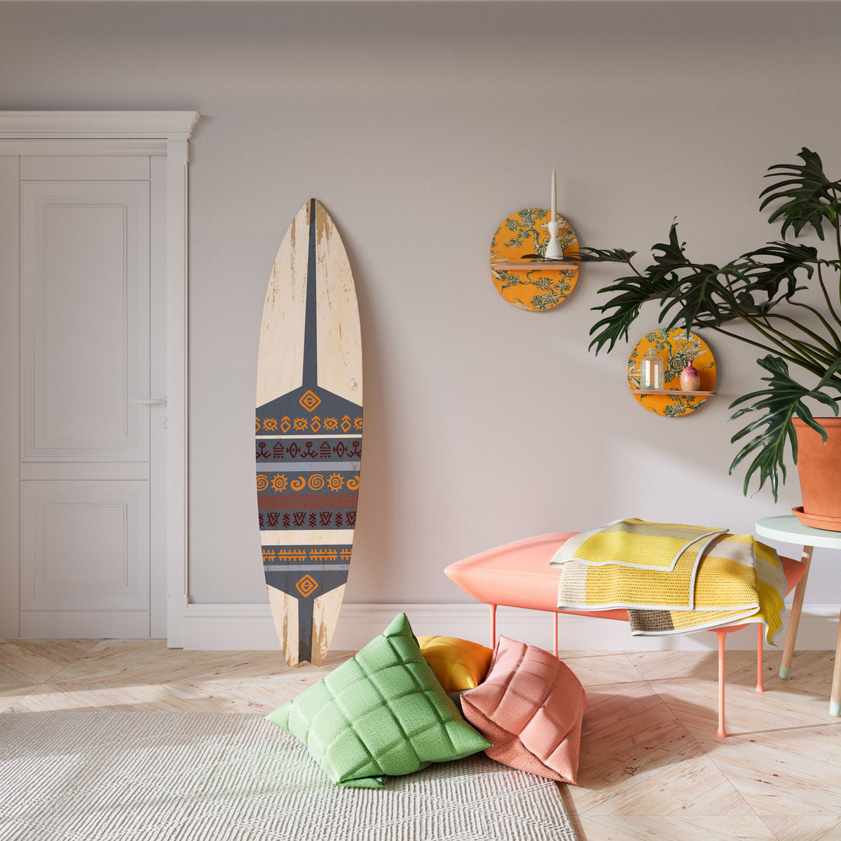 AFRICAN VINTAGE Surfboard Decorative Panel