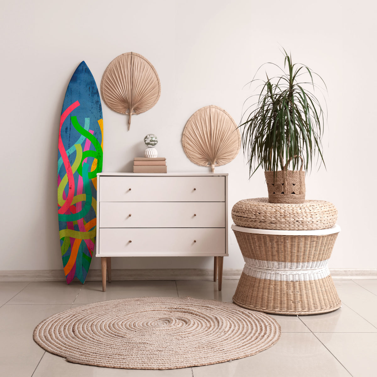 STREAMER TANGLE Surfboard Decorative Panel