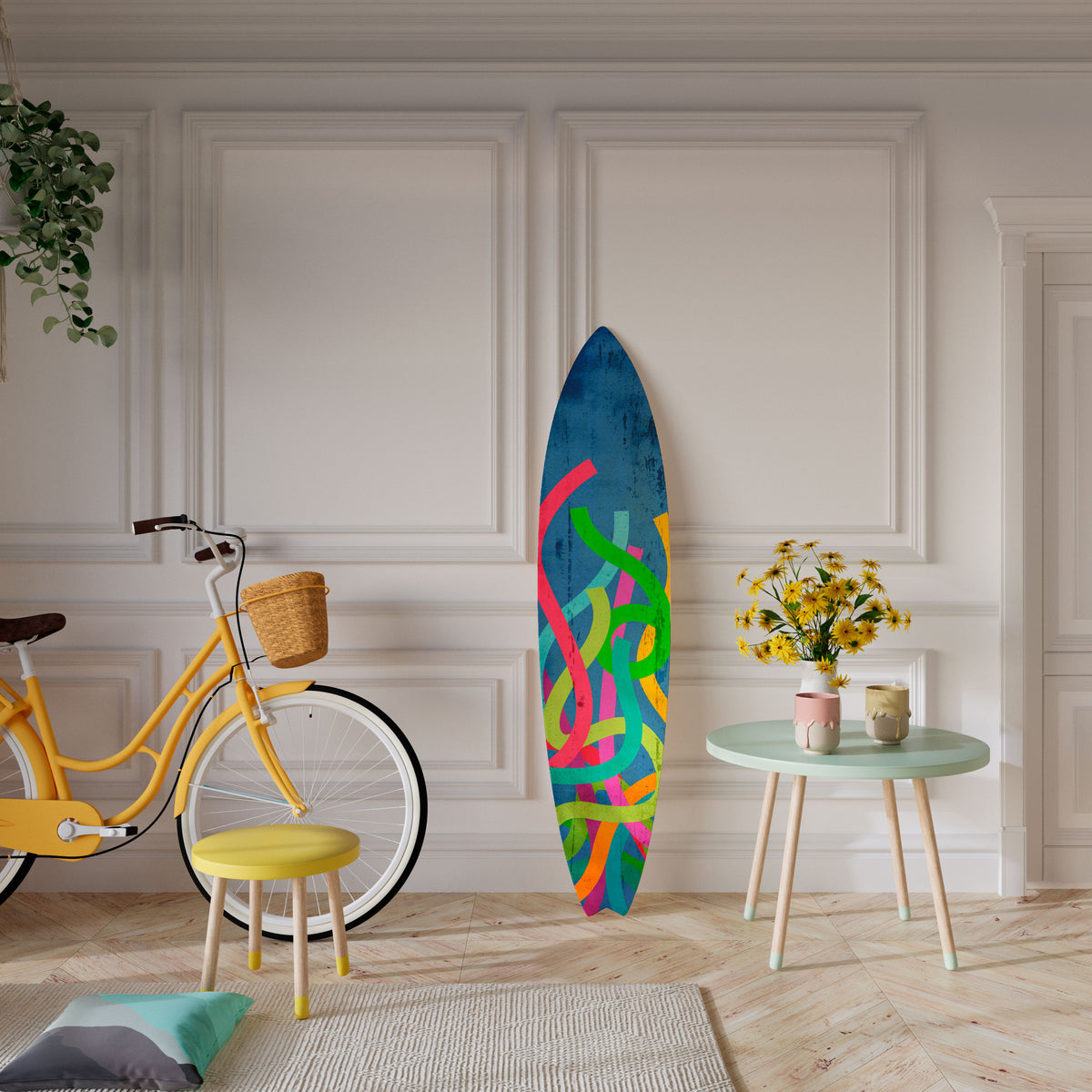 STREAMER TANGLE Surfboard Decorative Panel