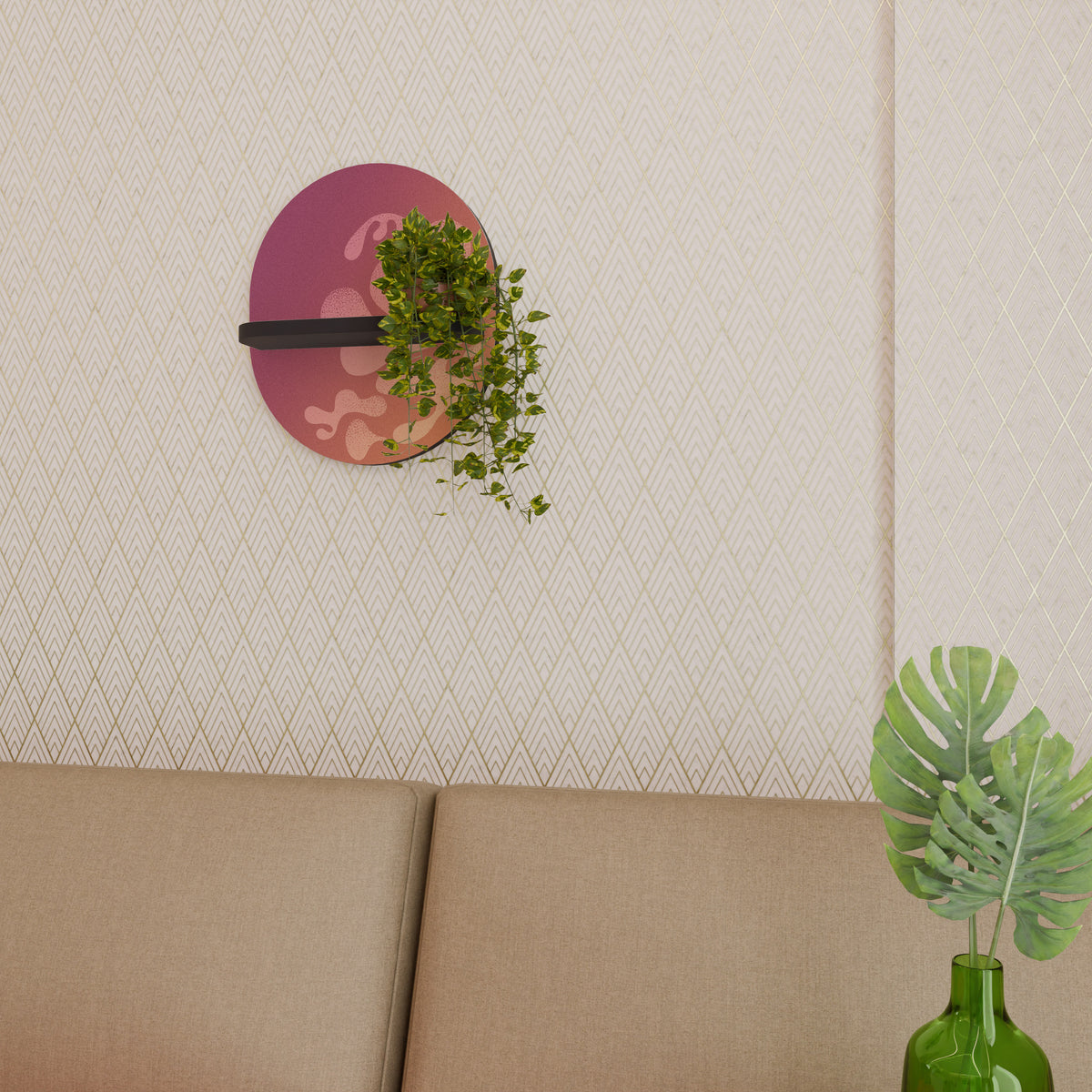 IRREGULAR PINK Dekoratives Wandregal