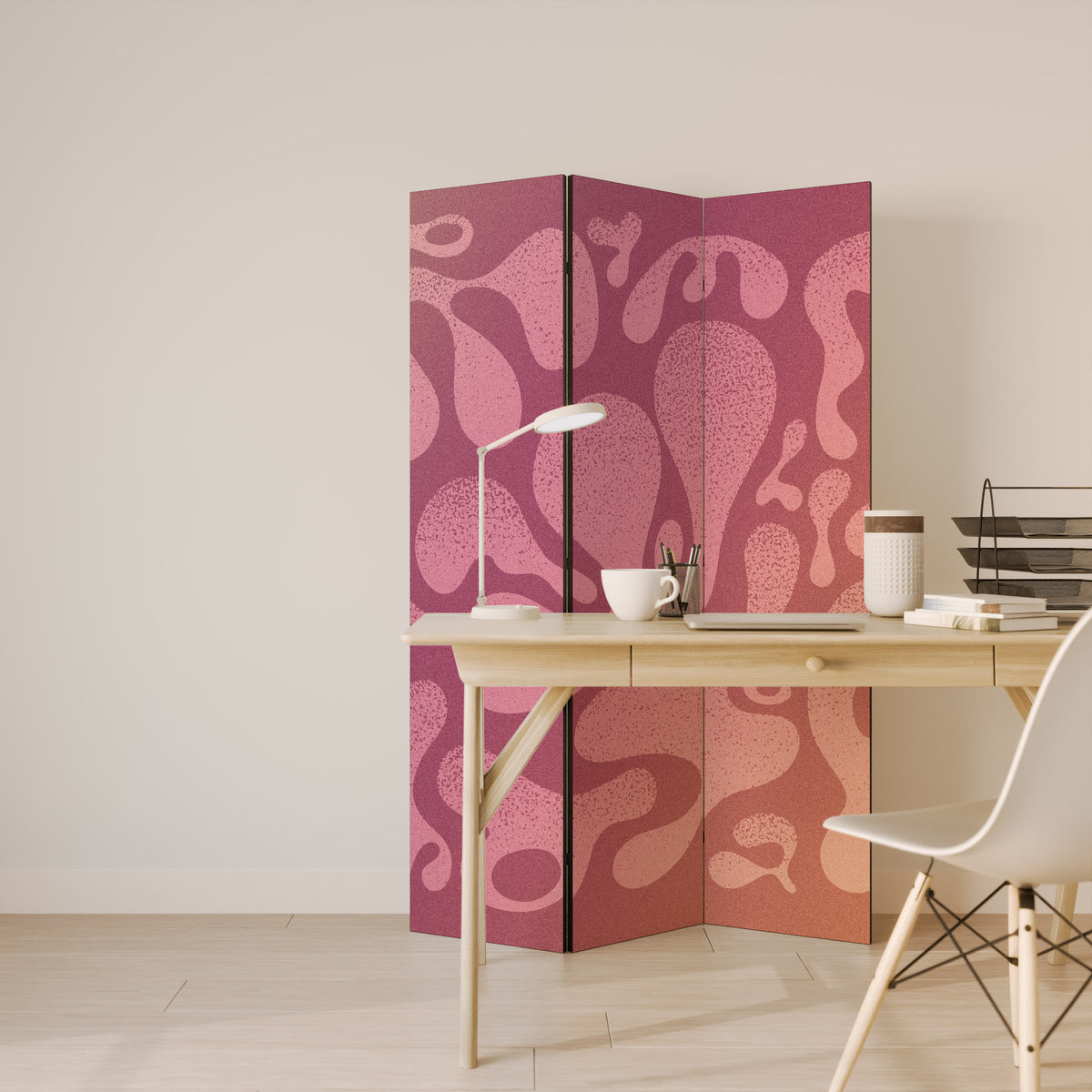 IRREGULAR PINK 3-teiliger Paravent