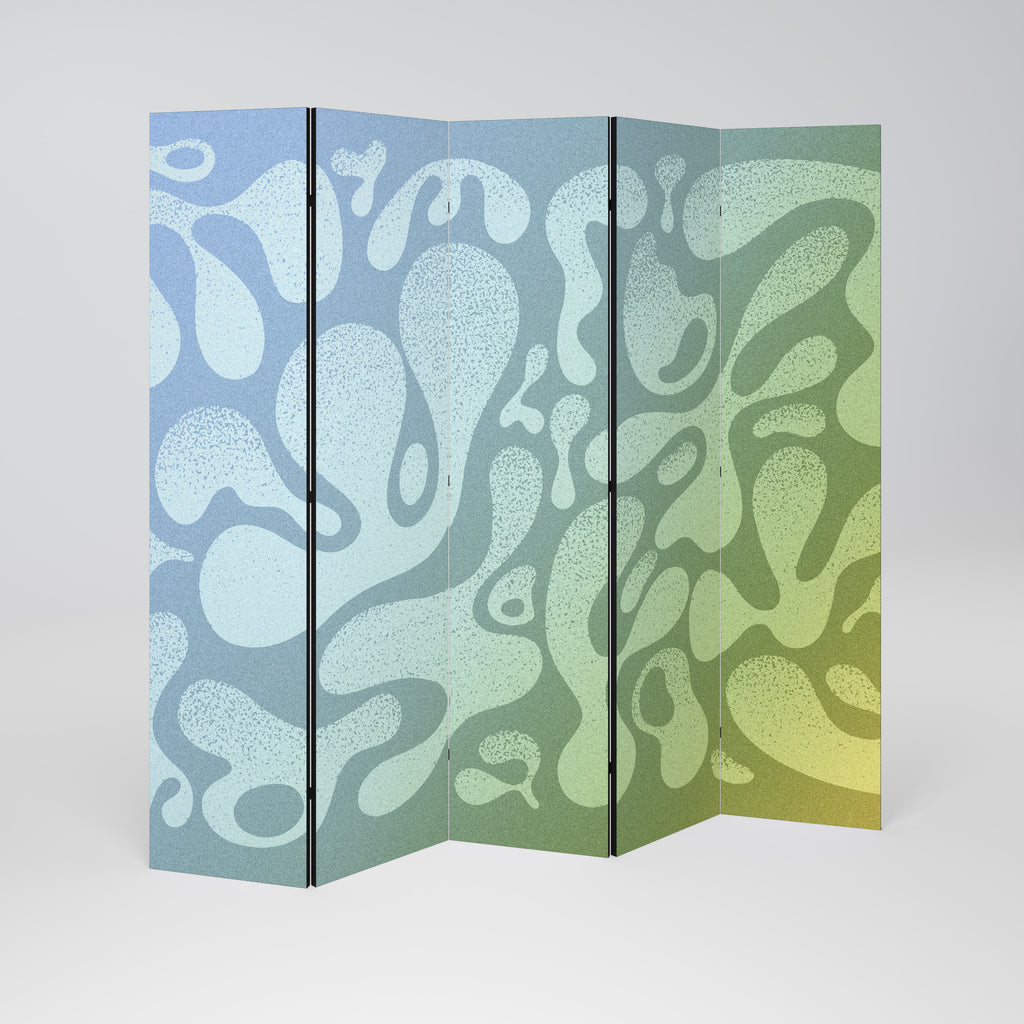 IRREGULAR BLUE 5-teiliger Paravent