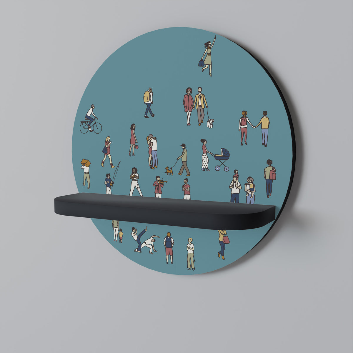 COLLECTIVE STREAM Dekoratives Wandregal