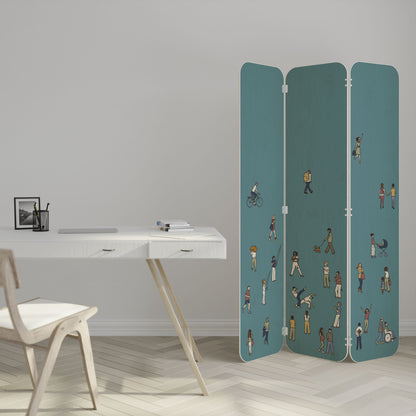 COLLECTIVE STREAM 3-Panel Plywood Room Divider