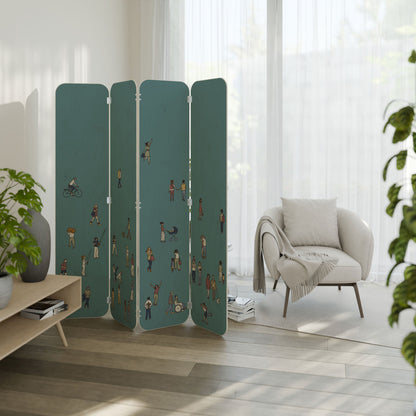 COLLECTIVE STREAM 4-Panel Plywood Room Divider