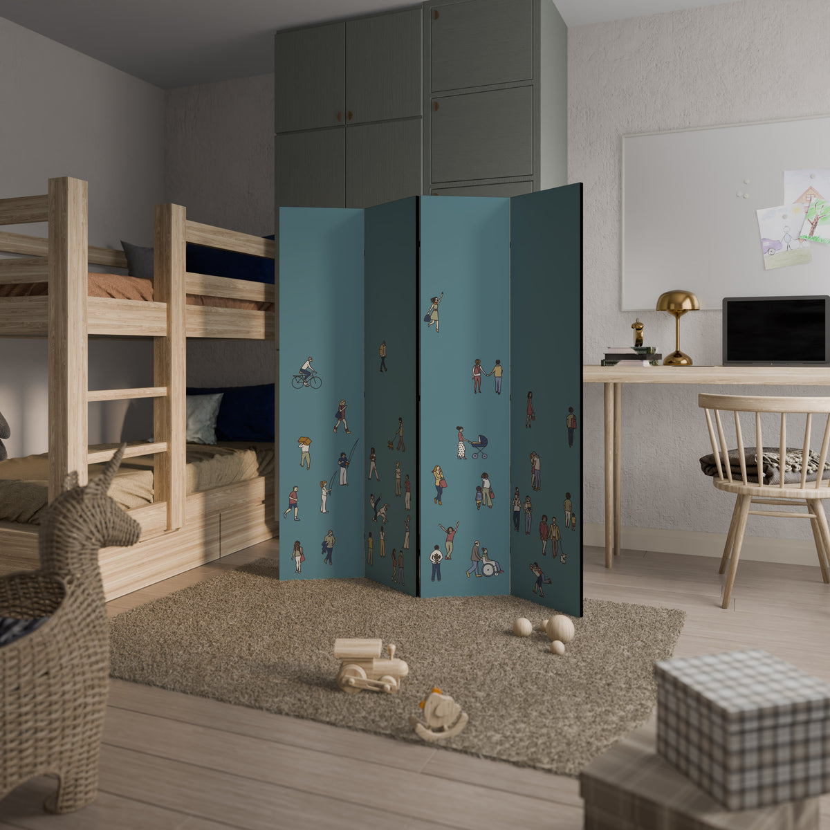 COLLECTIVE STREAM 4-Panel Room Divider