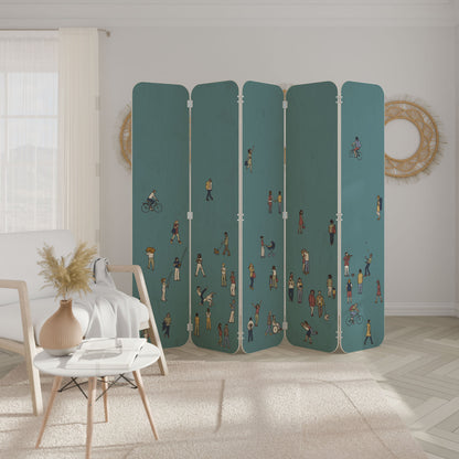 COLLECTIVE STREAM 5-Panel Plywood Room Divider