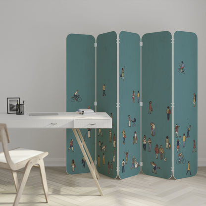 COLLECTIVE STREAM 5-Panel Plywood Room Divider