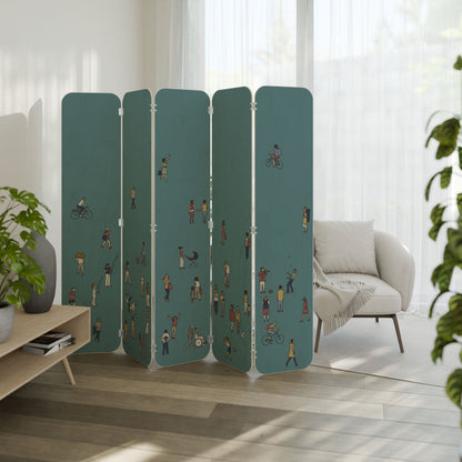 COLLECTIVE STREAM 5-Panel Plywood Room Divider