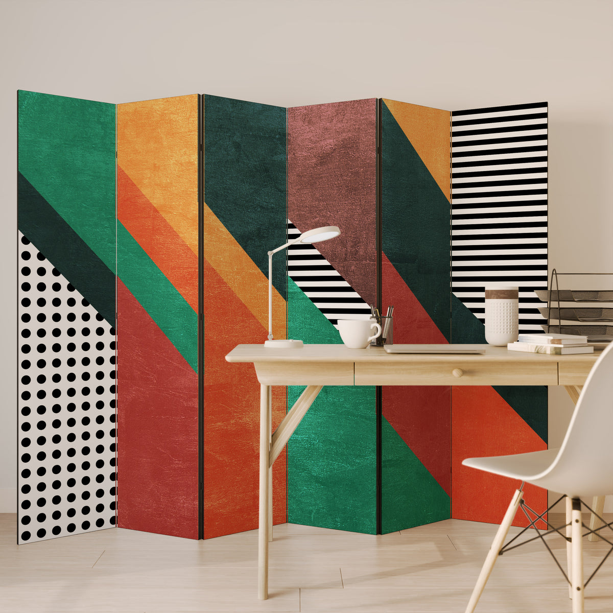 MAKESHIFT ARTISTRY 6-Panel Room Divider