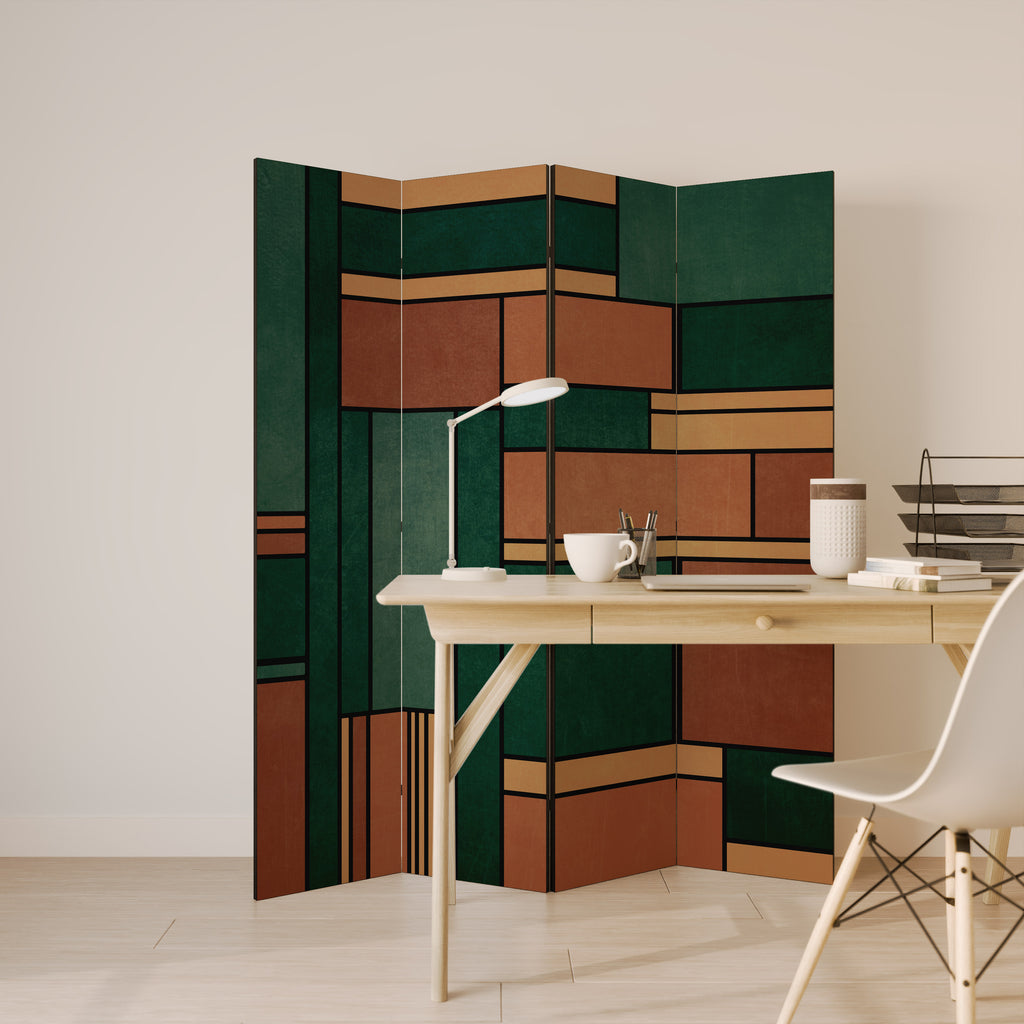 EARTHY FIGURES Rumsavdelare 4 paneler