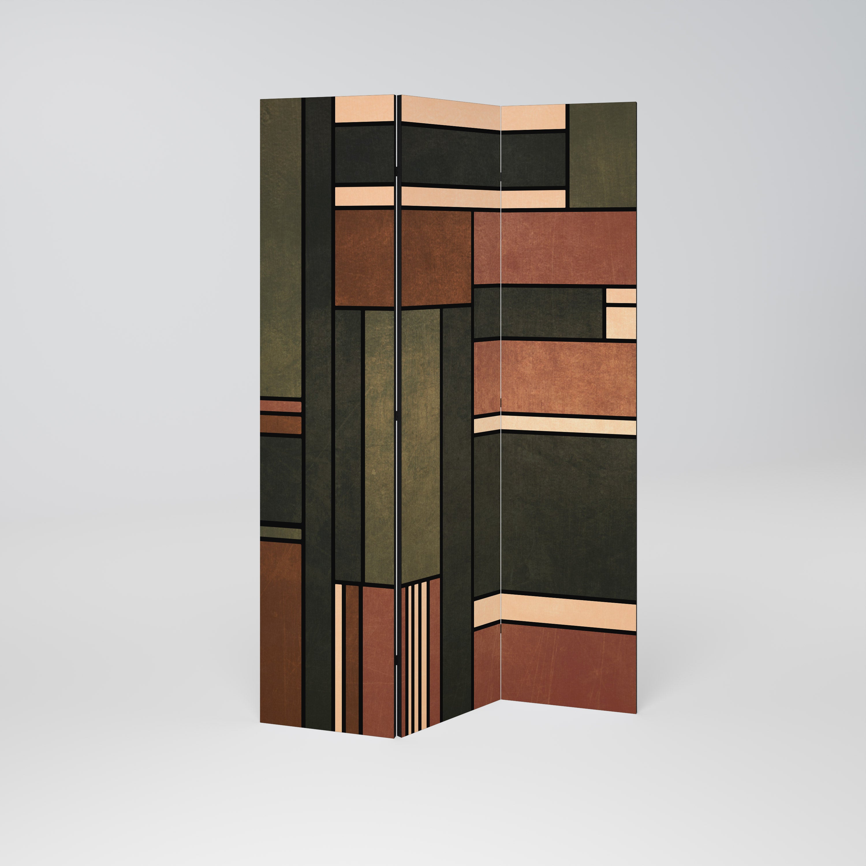 FIGURES OF NATURE Dekorativ rumsavdelare – 3 paneler