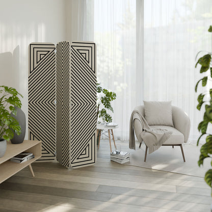 POLYGON ILLUSION 3-Panel Plywood Room Divider