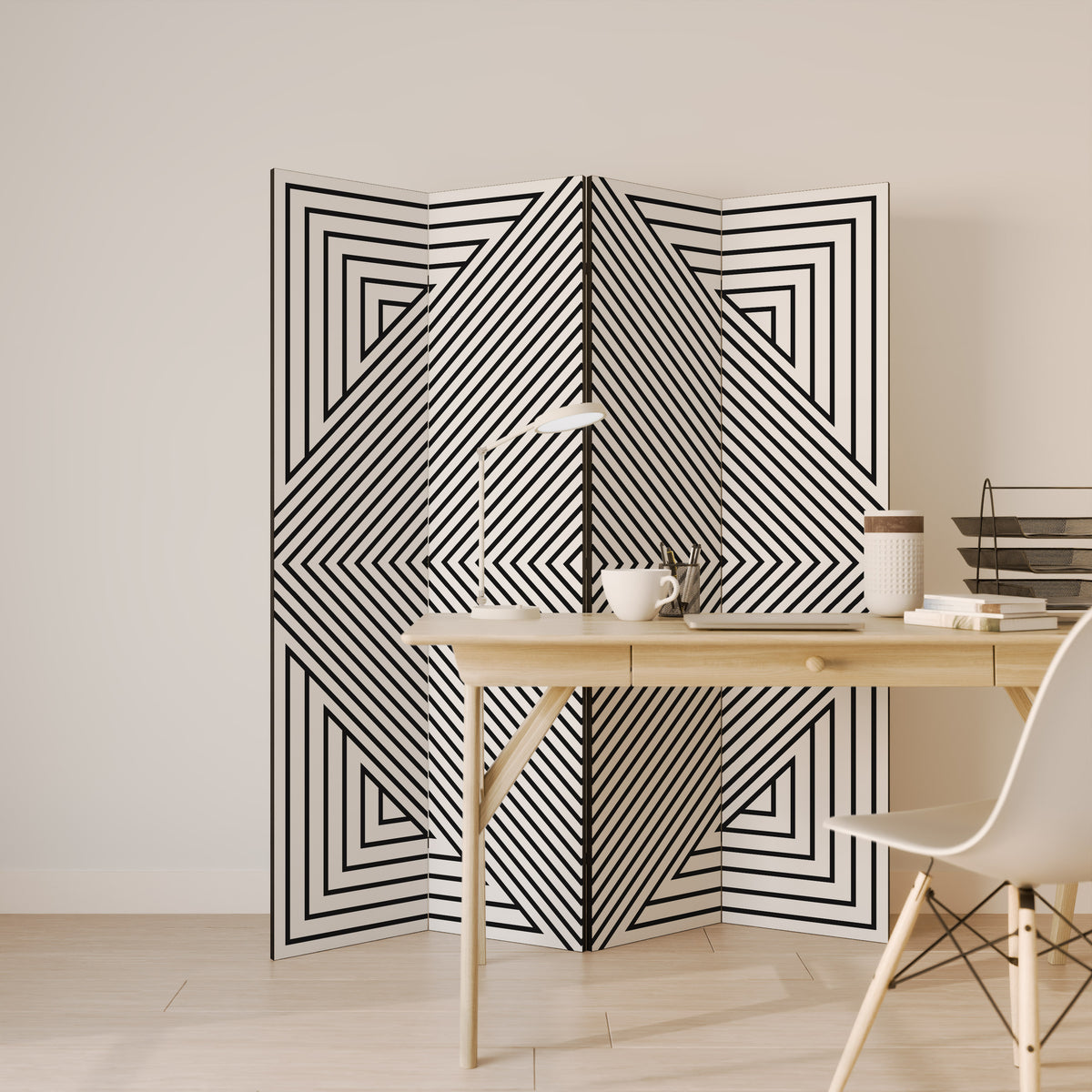 POLYGON ILLUSION Rumsavdelare 4 paneler