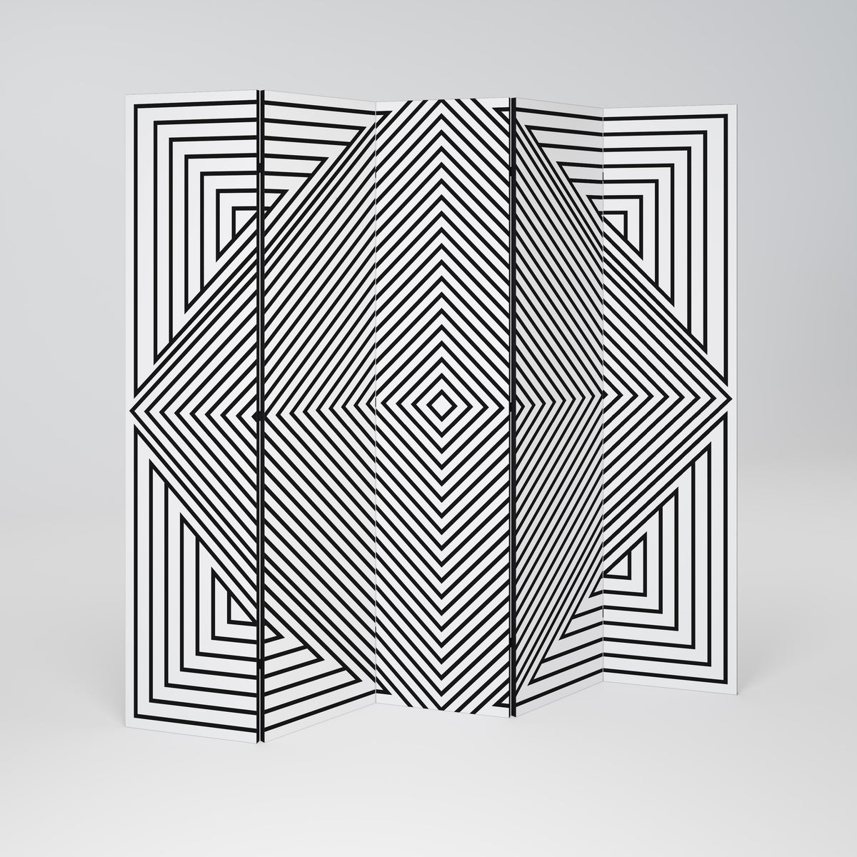 POLYGON ILLUSION 5-teiliger Paravent