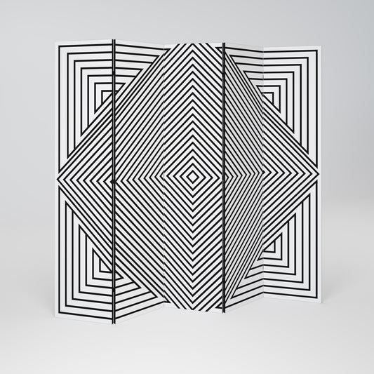 POLYGON ILLUSION Dekorativ rumsavdelare – 5 paneler