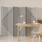 POLYGON ILLUSION 6-Panel Room Divider