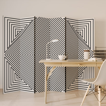 POLYGON ILLUSION Biombo de 6 Painéis